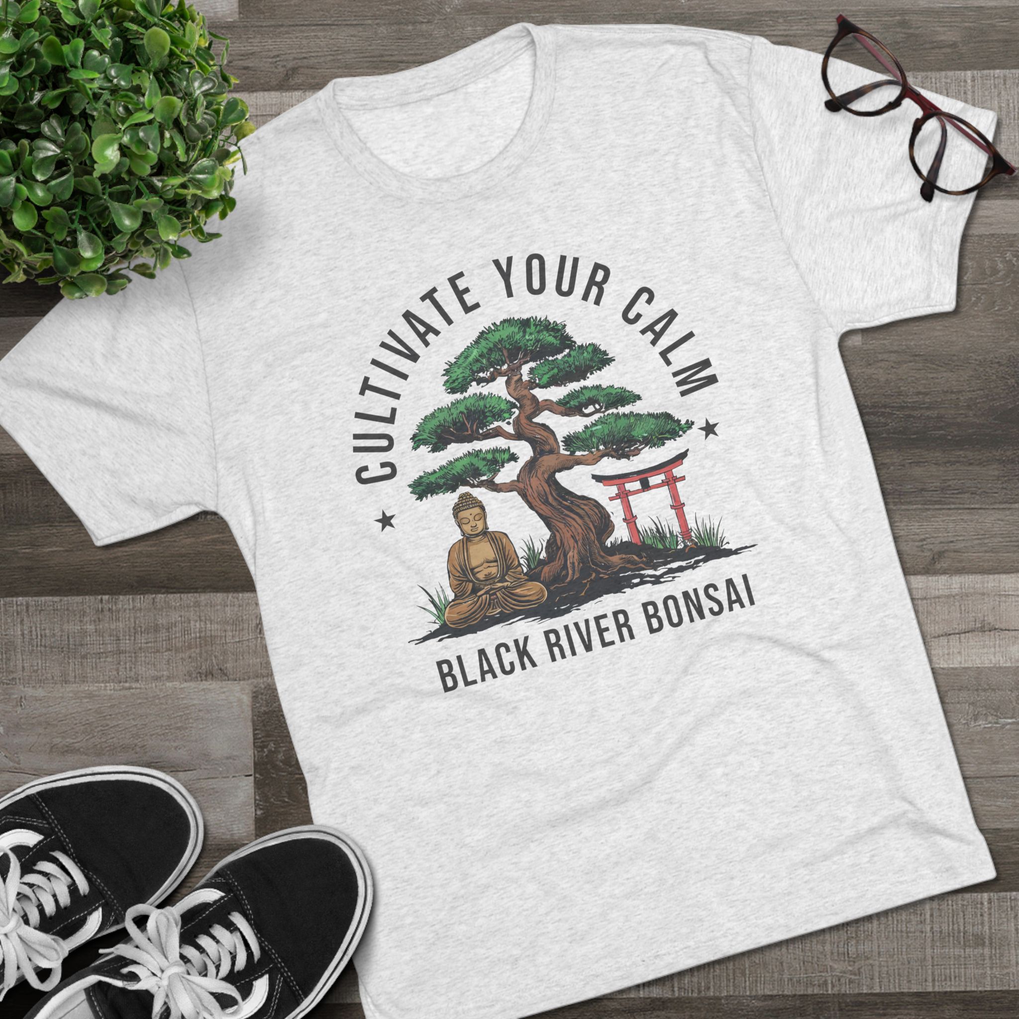 Cultivate Your Calm Unisex Tri-Blend Crew Tee - Image 3