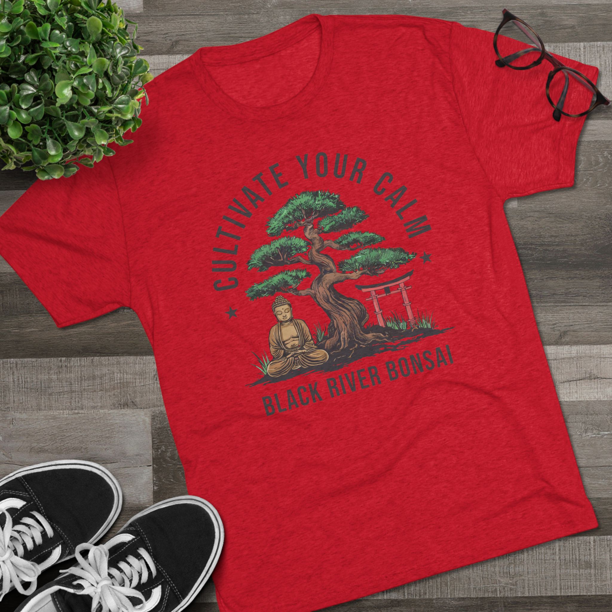 Cultivate Your Calm Unisex Tri-Blend Crew Tee - Image 35